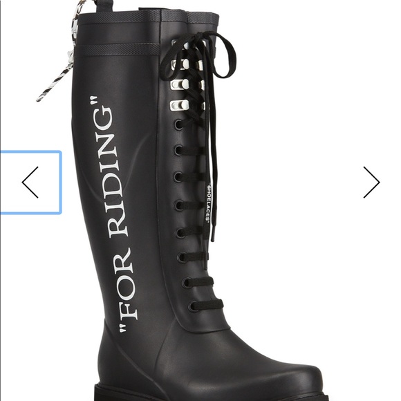 🎉HP🎉 Off-White For Riding Wellington Tall Boots - Picture 2 of 8